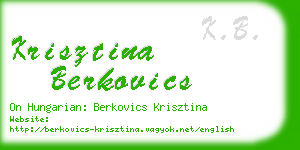 krisztina berkovics business card